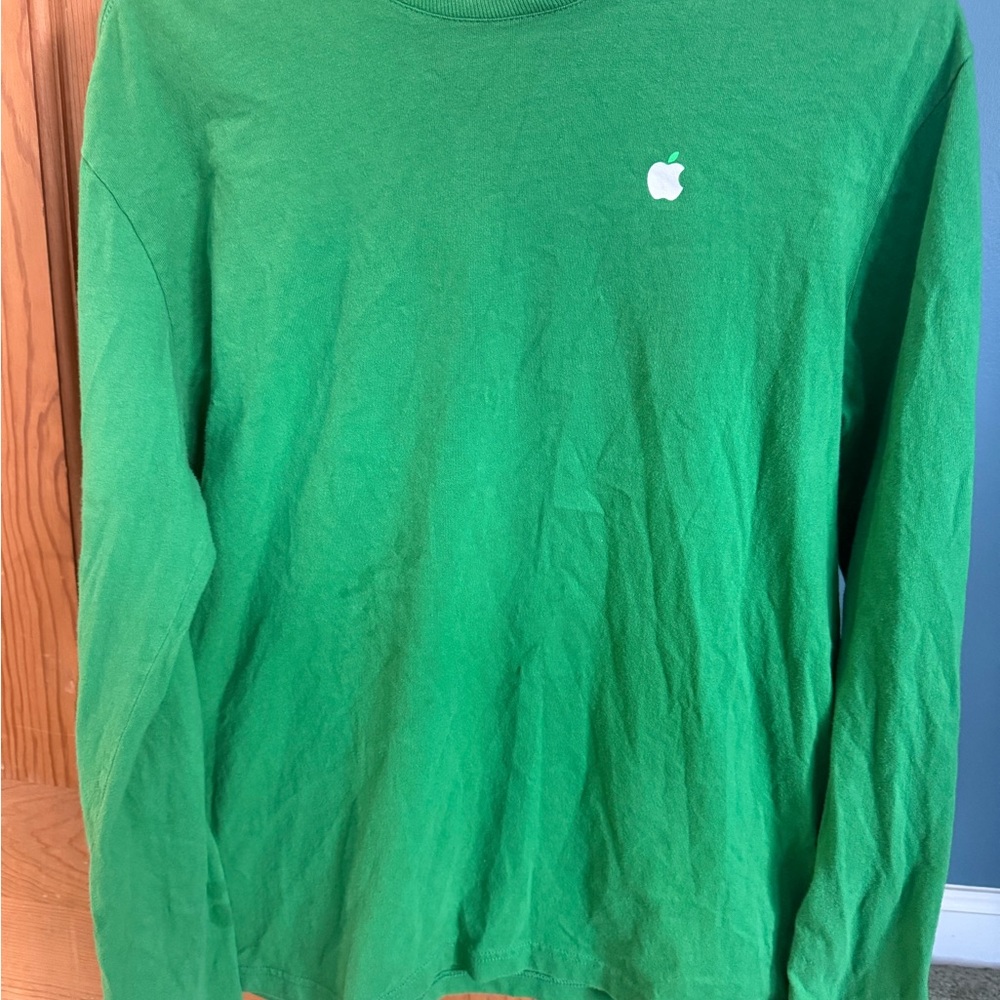 Official Apple Employee Green Long Sleeve Shirt